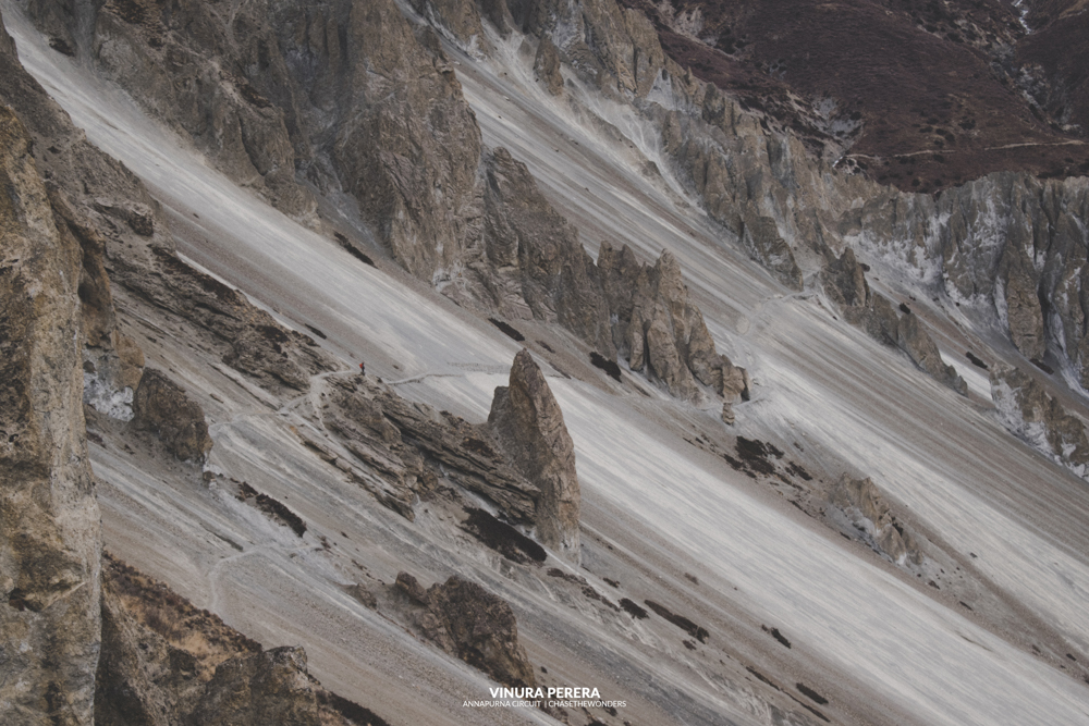 landslide areas of Annapurna circuit